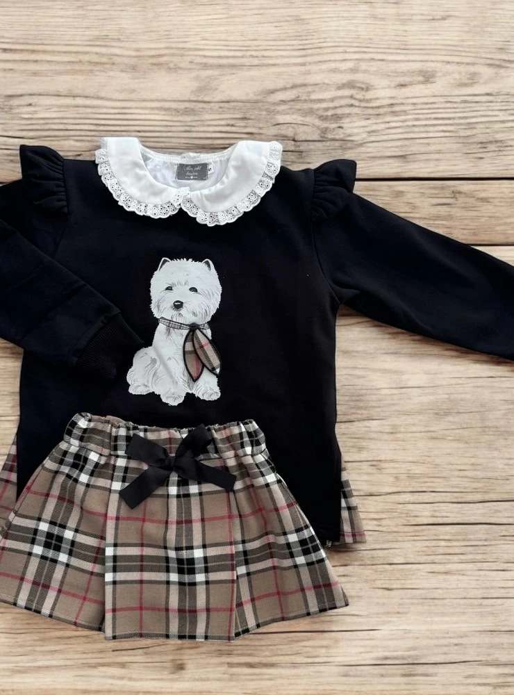 Conjunto para niña colección Burberry de Mon Petit Bonbon