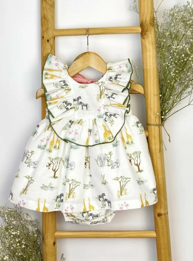 Conjunto para niña colección Safari de Mon Petit Bonbon