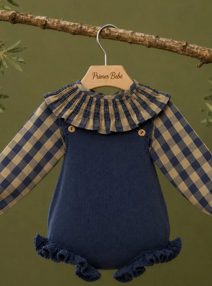 Conjunto para niña con blusa y ranita | Colección Guinda