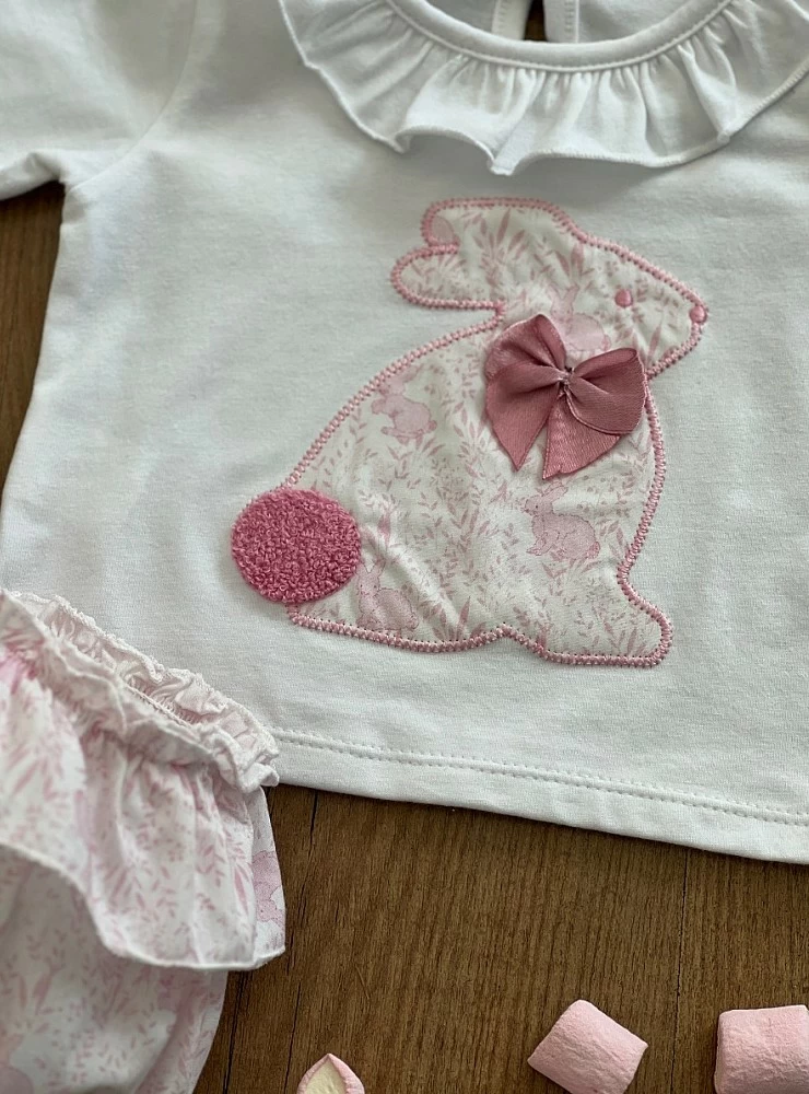 Conjunto para niña de algodón colección Rabbit