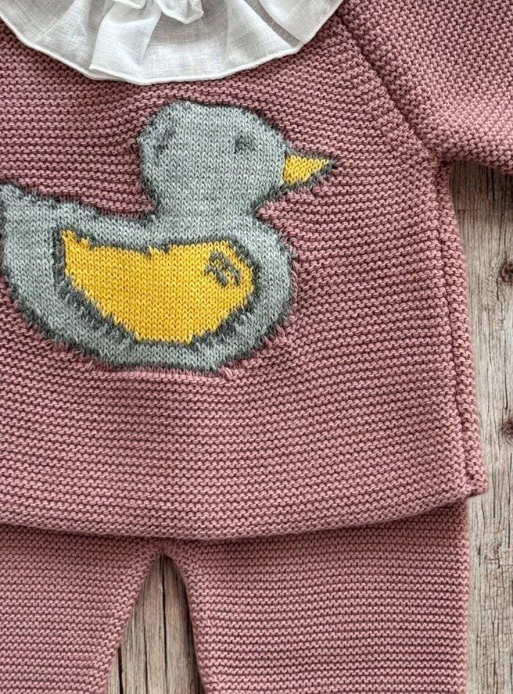 Conjunto para niña de dos piezas con patito de La Martinica