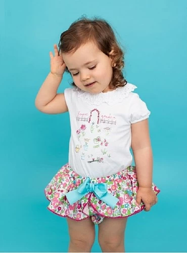 Conjunto para niña de foque Modelo Jardín