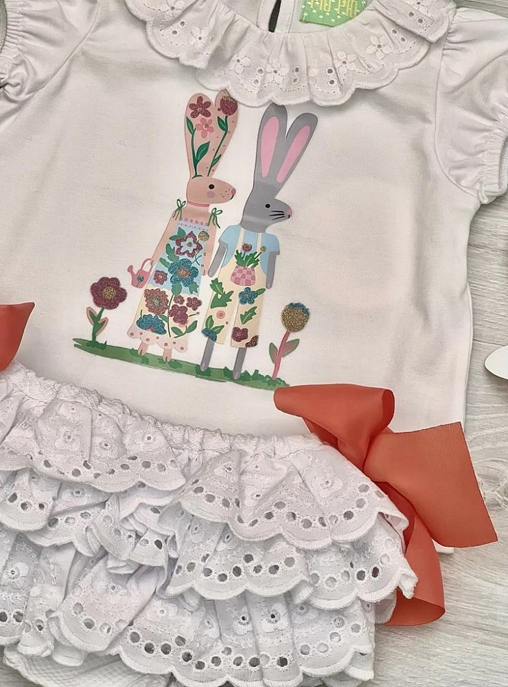 Conjunto para niña de pio pio. Colección Conejos