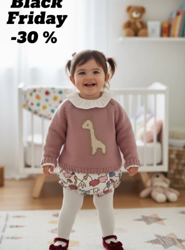 Conjunto para niña de tres piezas Colección Jirafa