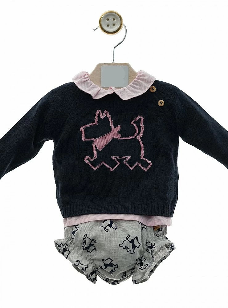 Conjunto para niña de tres piezas. Colección Westy