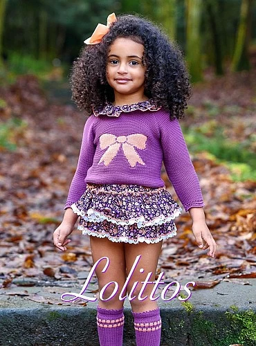 Conjunto para niña jersey y braguita colección Alicia de Lolittos