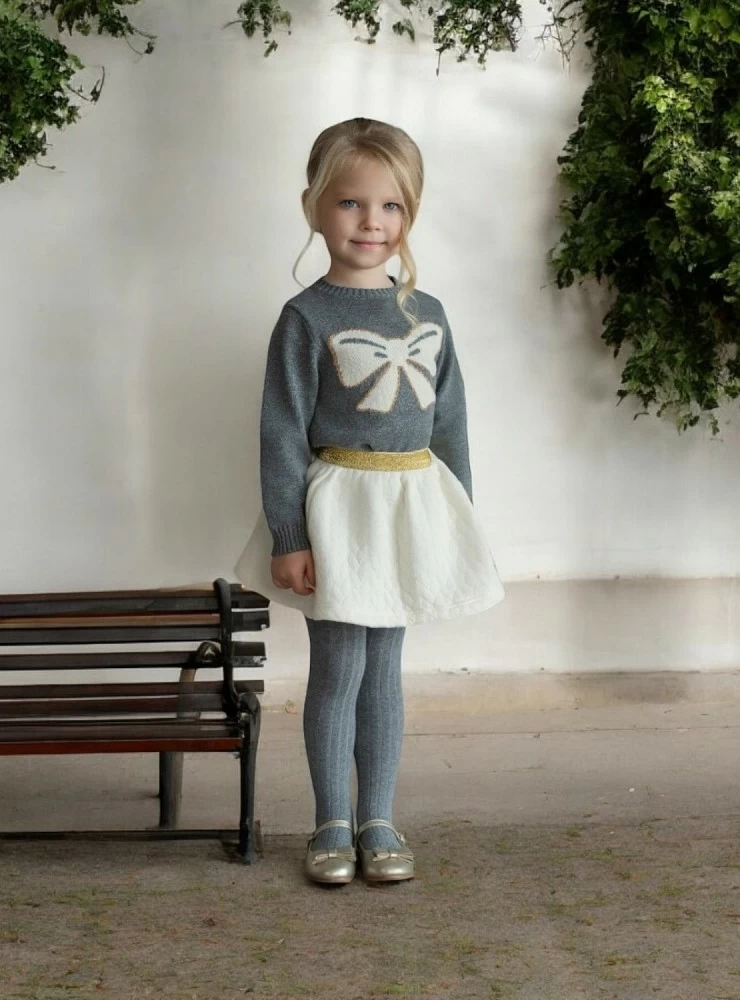 Conjunto para niña jersey y falda colección Lazo