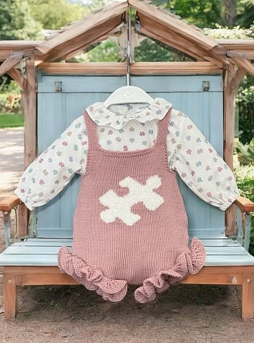 Conjunto para niña ranita y blusa colección Antonella