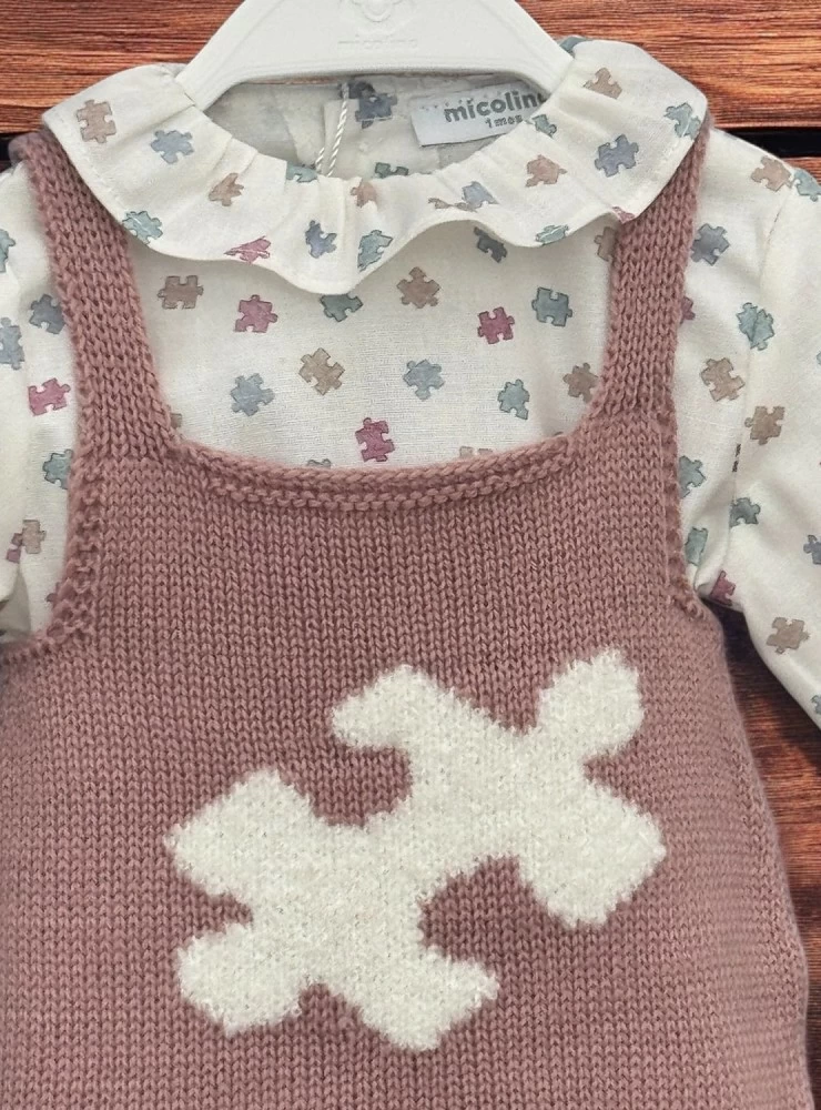 Conjunto para niña ranita y blusa colección Antonella