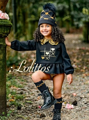 Conjunto para niña sudadera y braguita colección Globo de Lolittos