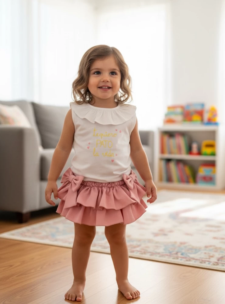 Conjunto para niña Te quiero pato de Pio Pio