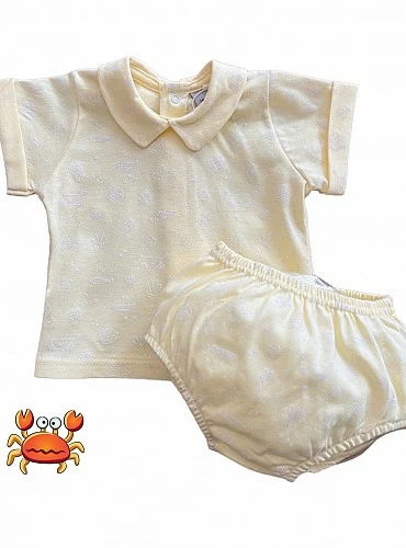 Conjunto para niño amarillo colección Crabs