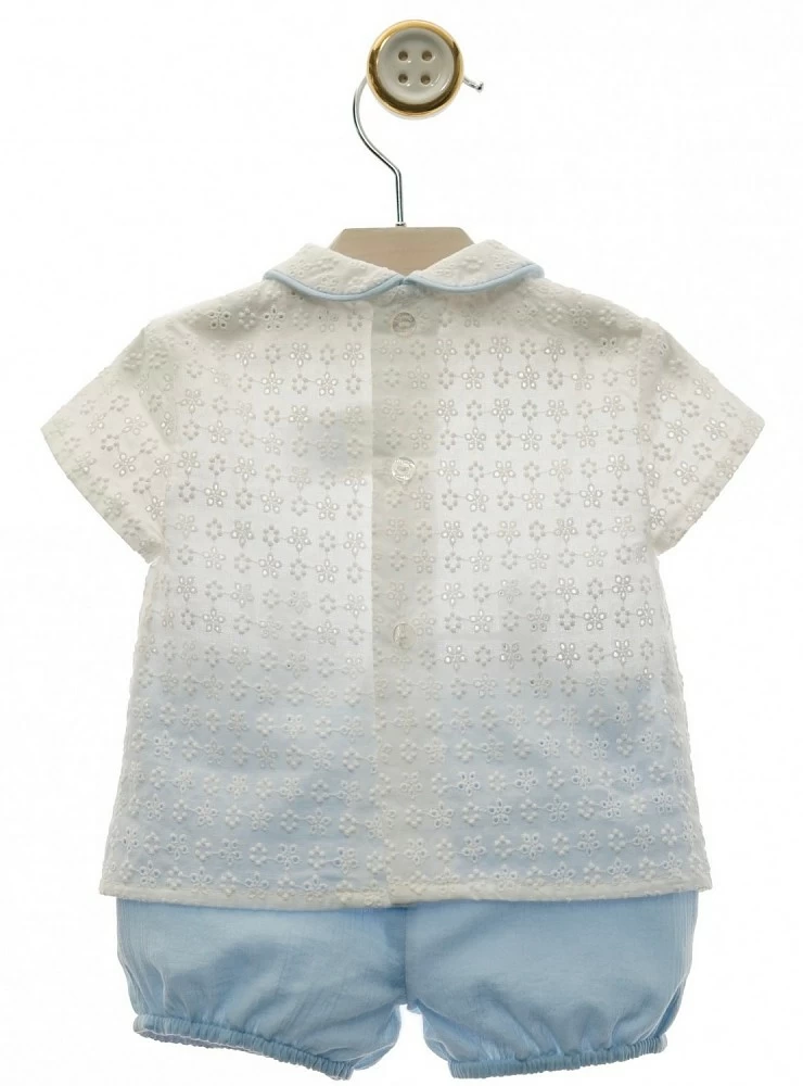 Conjunto para niño blanco y azul colección Luna