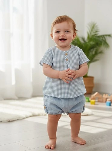 Conjunto para niño blusa y bombacho Colección Provenzal