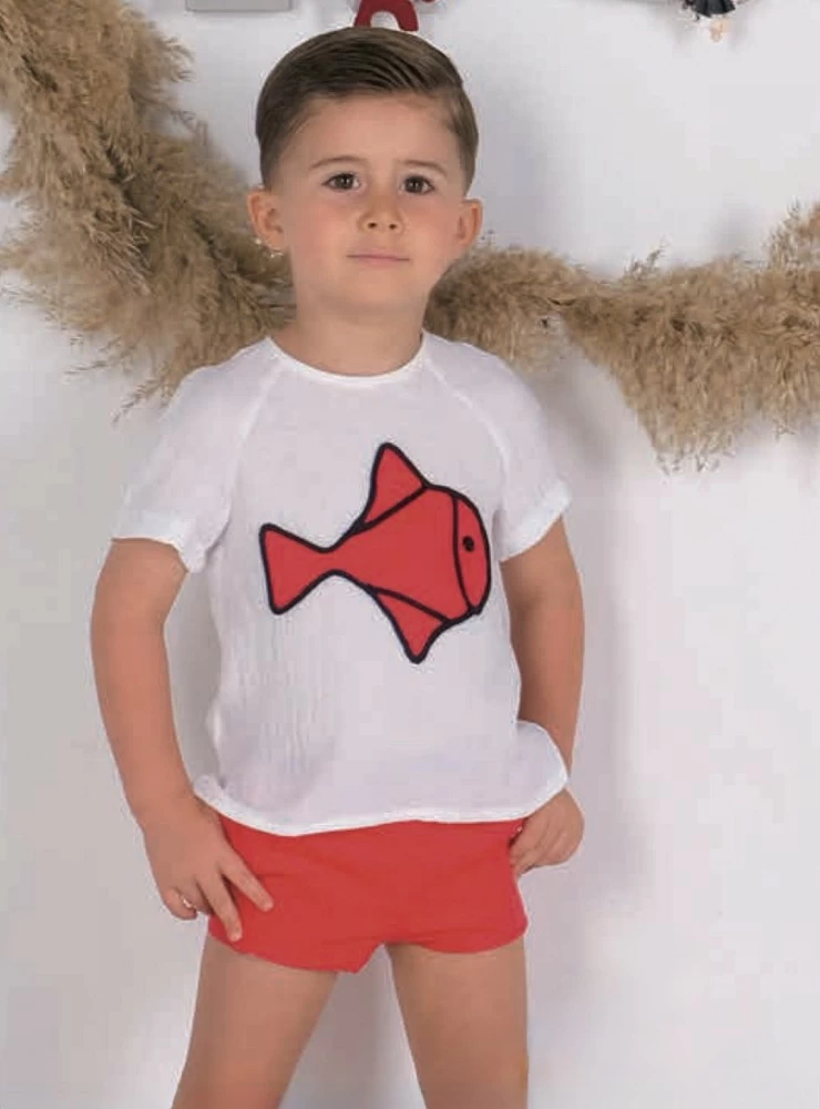 Conjunto para niño Blusa y pantalón Colección Azucena