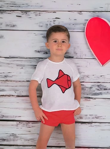 Conjunto para niño Blusa y pantalón Colección Azucena