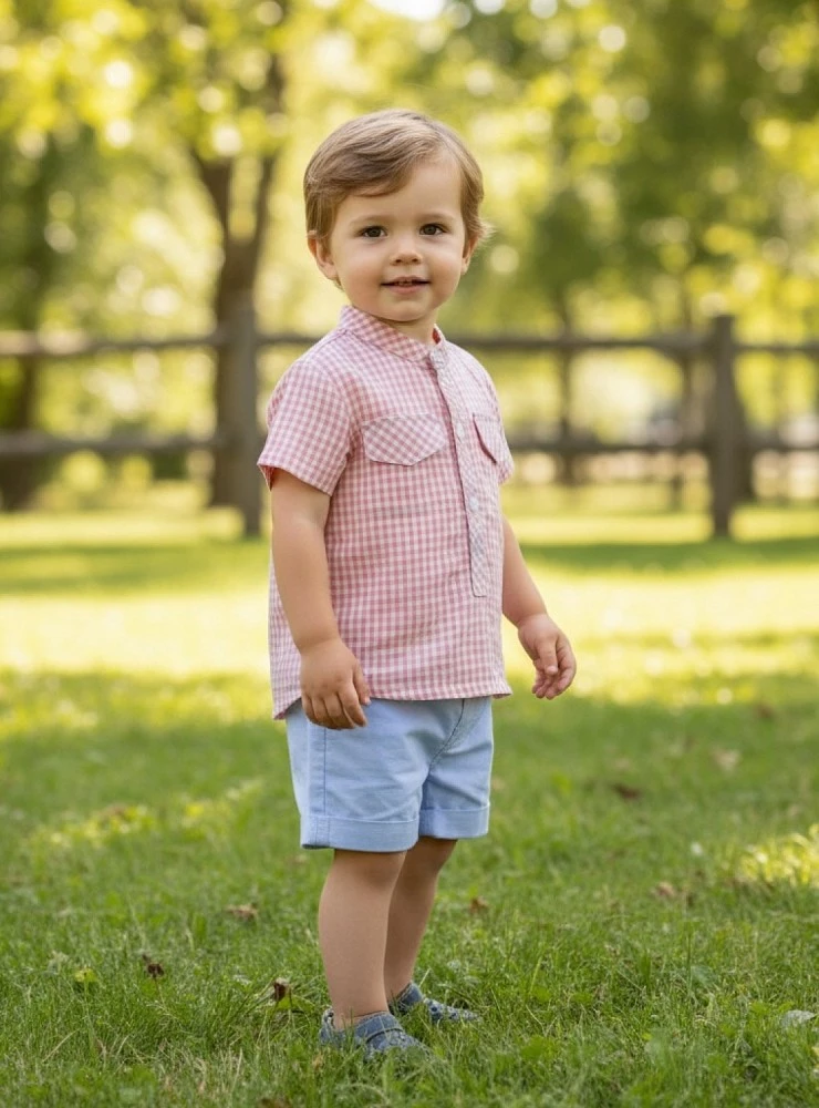 Conjunto para niño blusa y pantalón colección Mayólica