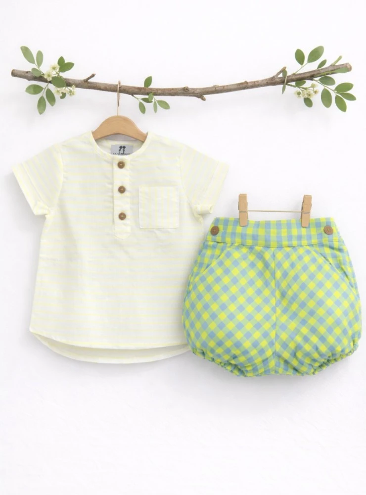 Conjunto para niño camisa y bombachito Colección Pescardinos