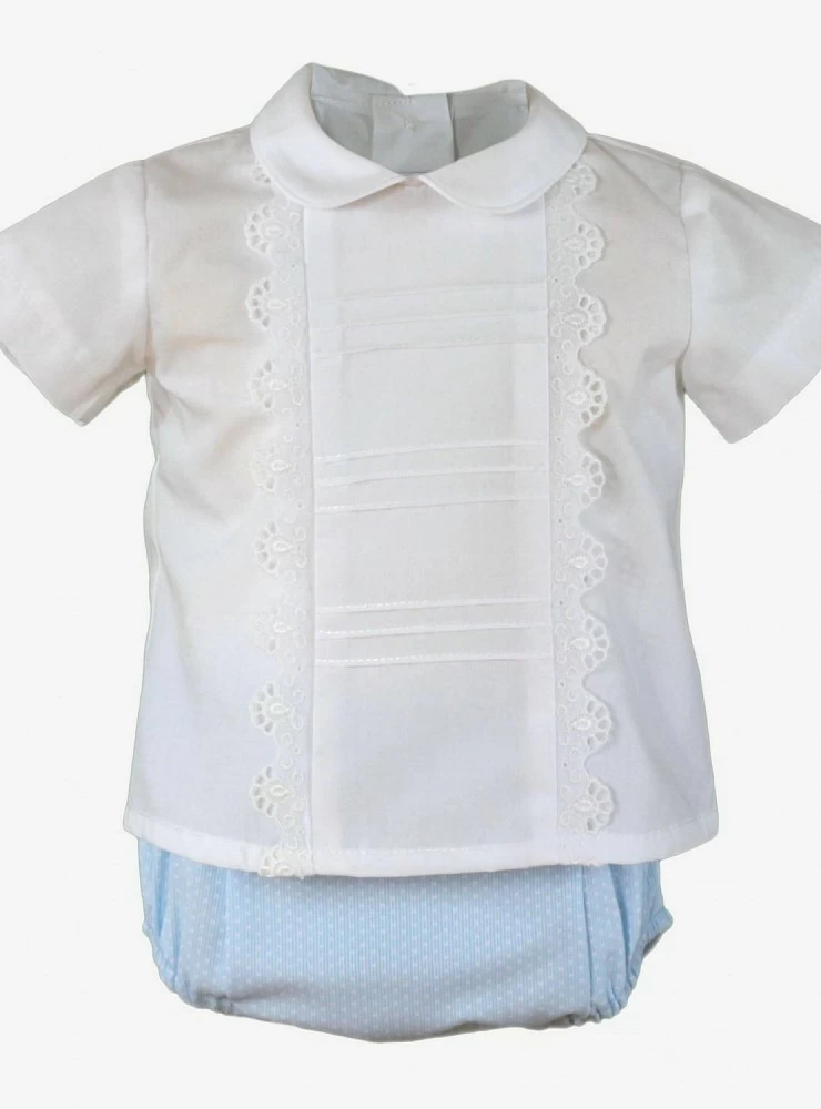 Conjunto para niño camisa y braguita. Colección lunar