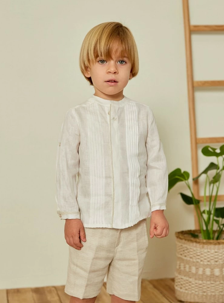 Conjunto para niño camisa y pantalón colección Marfil