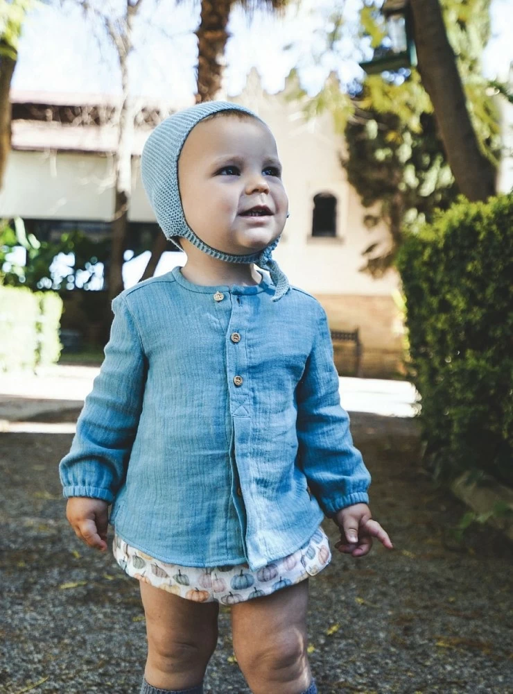 Conjunto bebé camisa blanca & bombacho rombos de Cocote