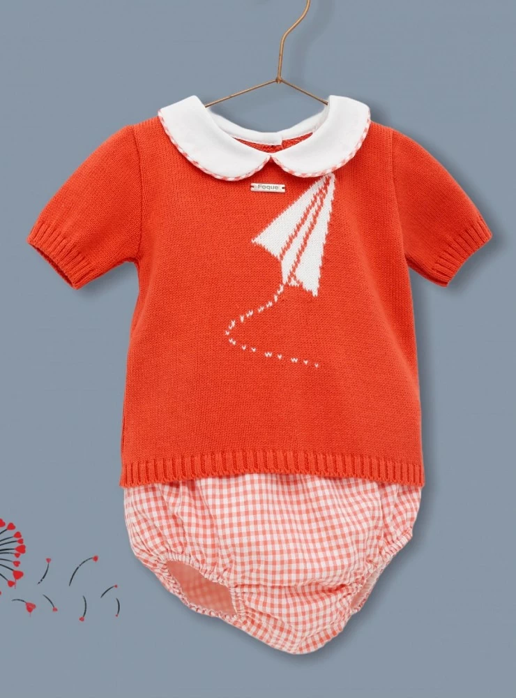 Conjunto para niño colección coral Flower de Foque.