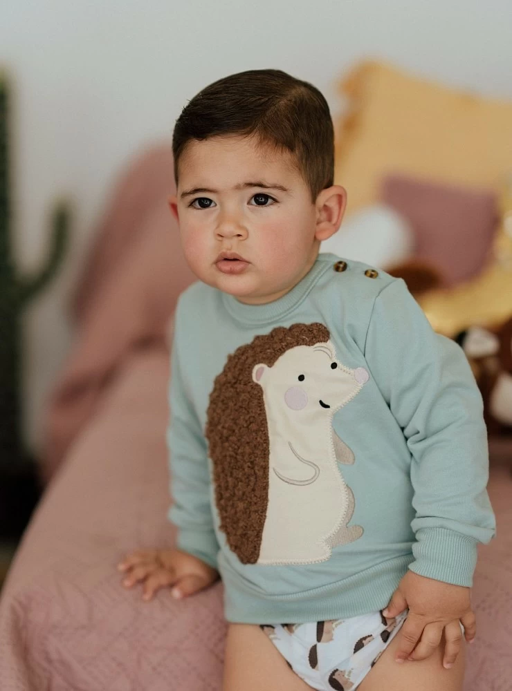 Suéter de algodón de 3 meses multicolor de algodón natural verde Ropa Ropa para niño Ropa de bebé para niño Jerséis 