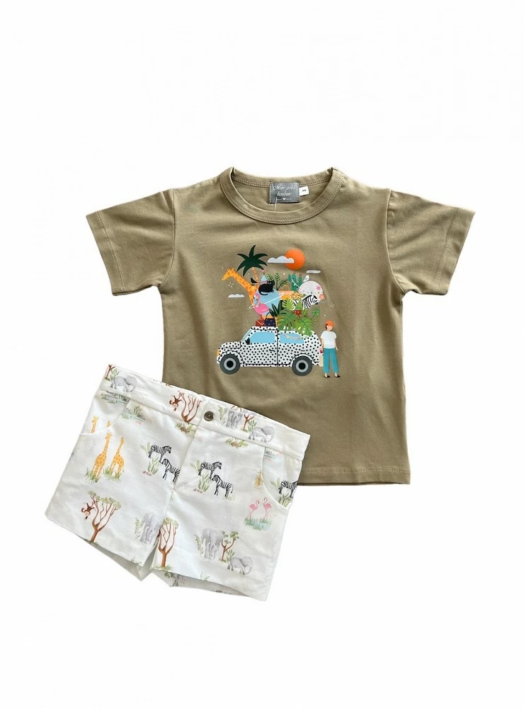 Conjunto para niño colección safari de Mon Petit Bonbon