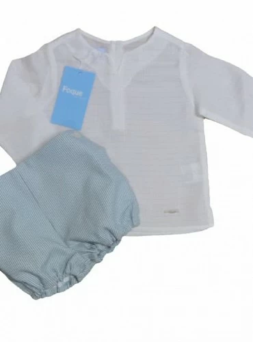 Conjunto para niño de Foque. Camisa y Bombacho. P-V