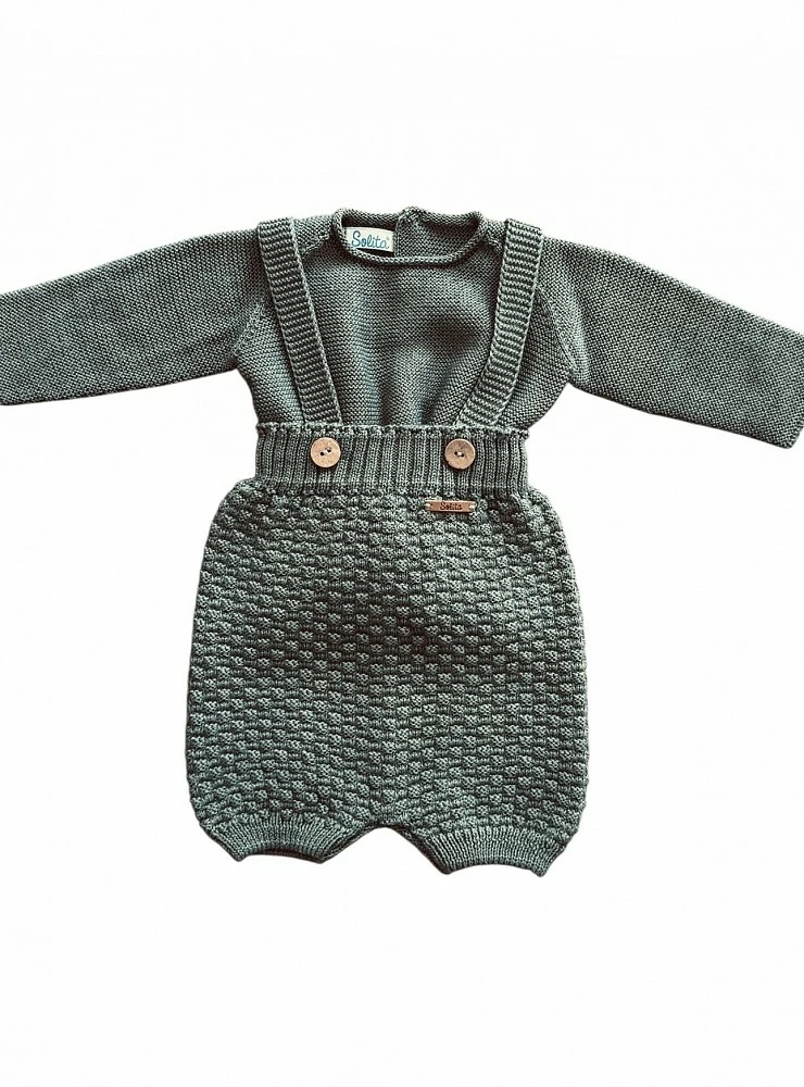 Conjunto para niño en lana merino colección Musgo