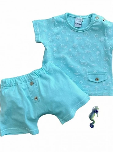 Conjunto para niño en verde colección Crabs