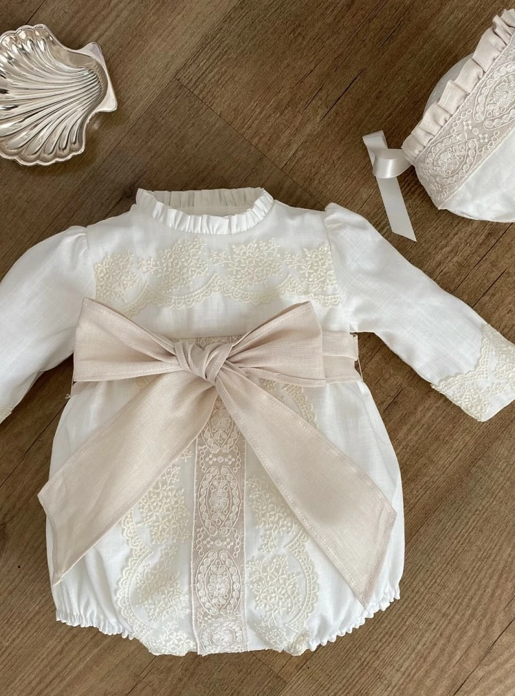 Bautizo para niño, LINO Bautizo, BEIGE NATURAL, Trajes de Lino