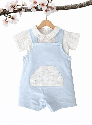Conjunto para niño peto y blusa colección Charca