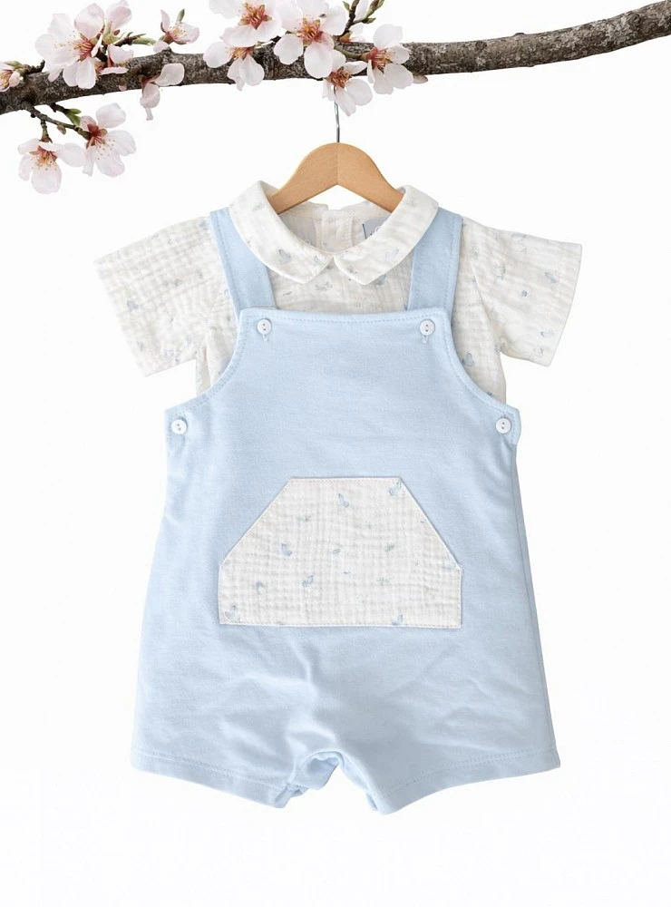 Conjunto para niño peto y blusa colección Charca