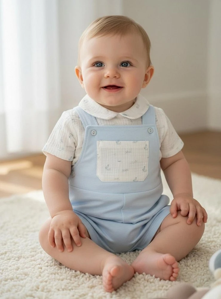 Conjunto para niño peto y blusa colección Charca