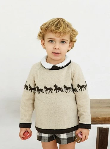 Conjunto para niño tres piezas de foque colección Chocolate