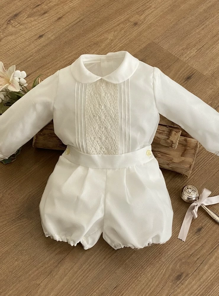 Conjunto para niño. Camisa y Bombacho de Organza