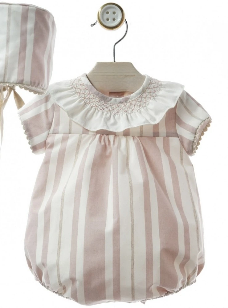 Conjunto Pelele y Capota para niña Colección Porcelana