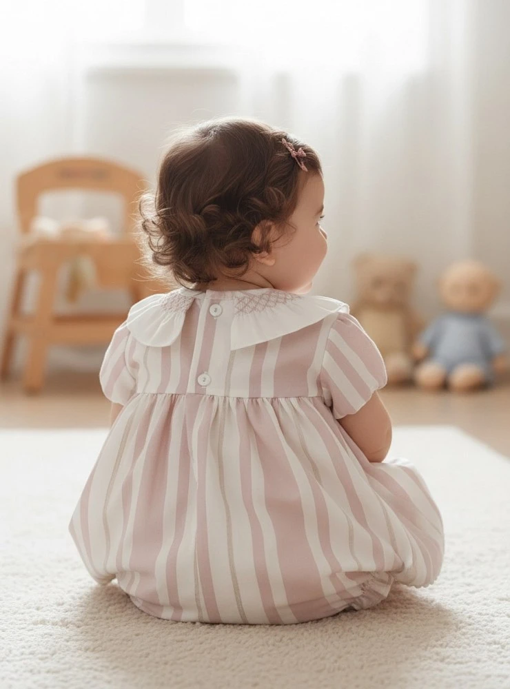 Conjunto Pelele y Capota para niña Colección Porcelana