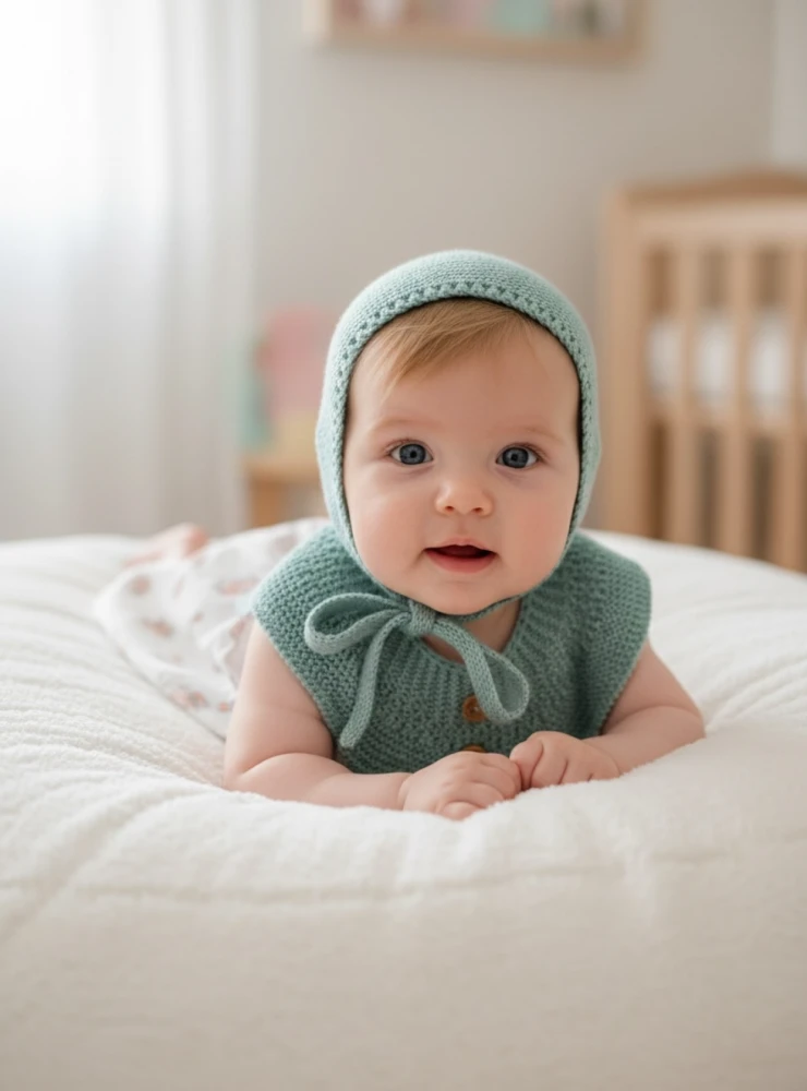 Conjunto Pelele y capota unisex Colección Irina