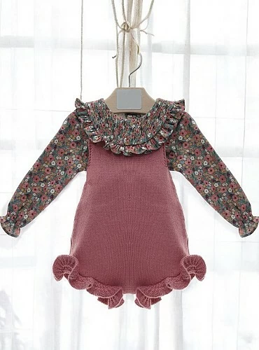 Conjunto ranita y blusa para niña colección Cachemira
