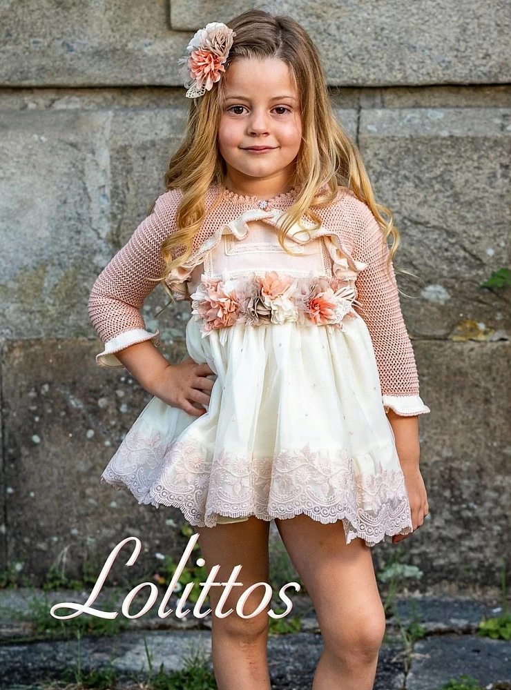 Conjunto tres piezas de Lolittos Colección Melocotón