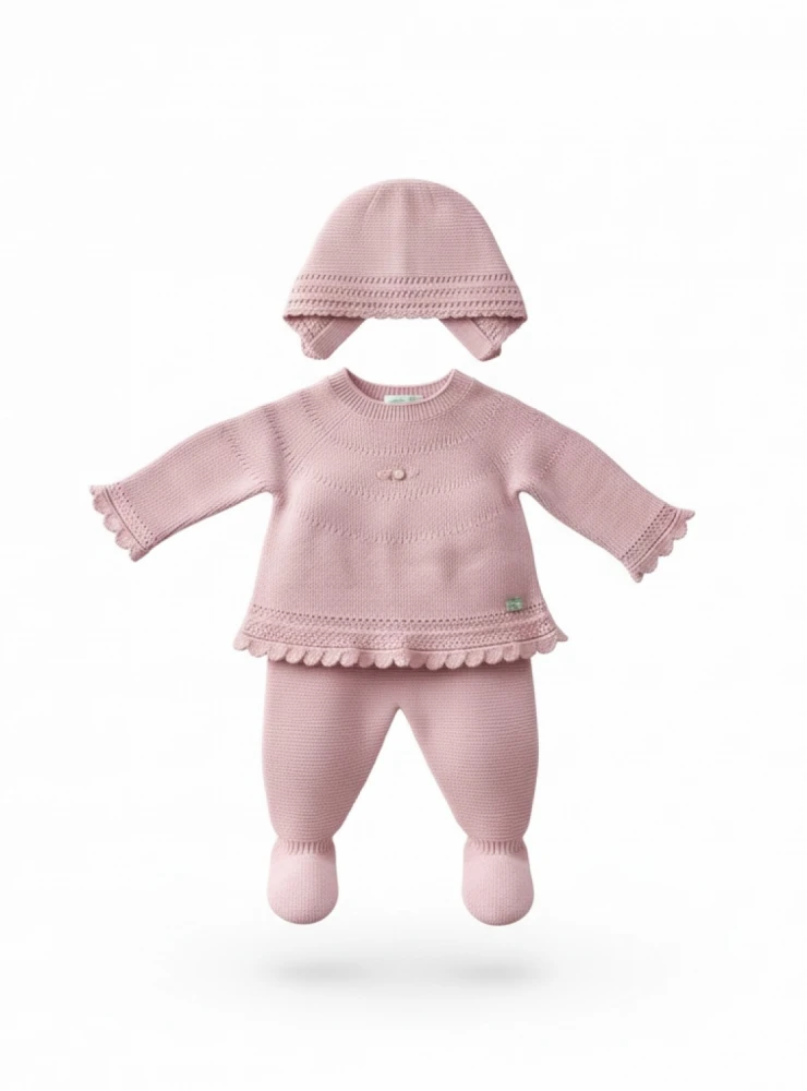 Conjunto tres piezas en punto de algodón 100 % colección Toronto