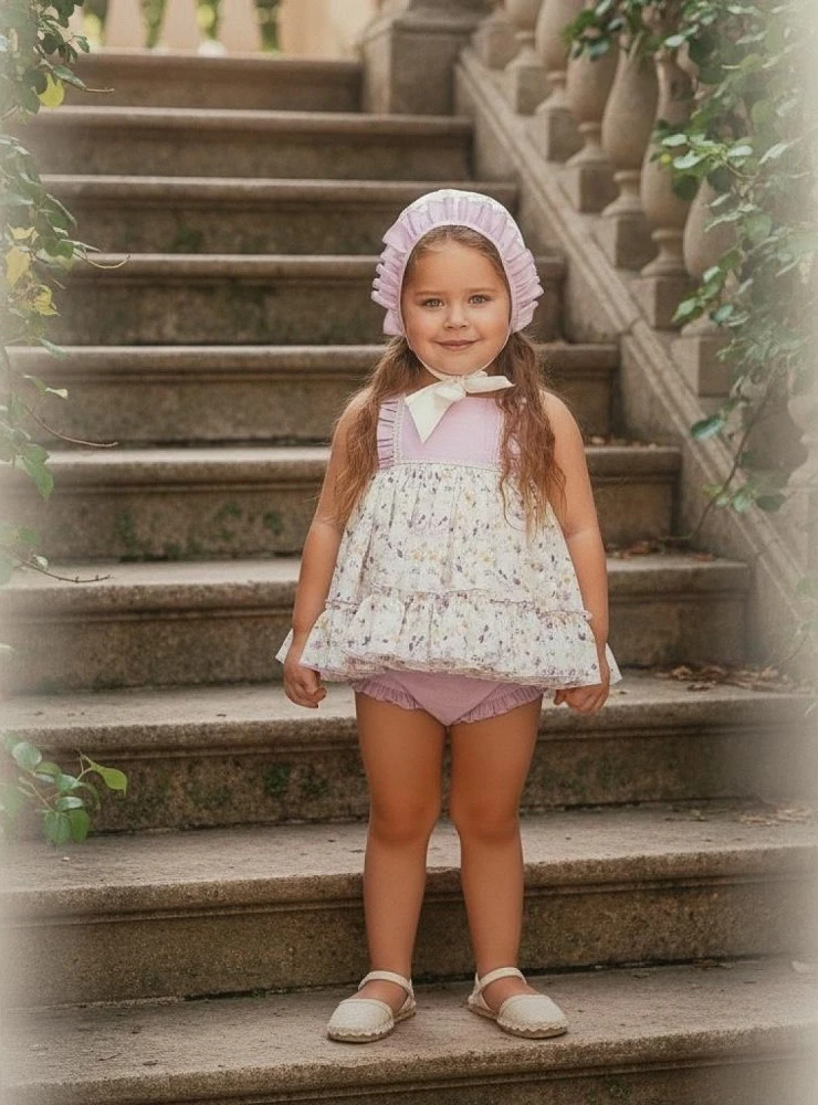 Conjunto tres piezas para niña Colección Aroma
