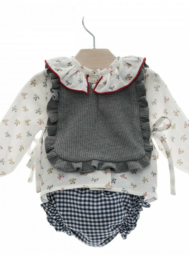 Conjunto tres piezas para niña colección Oxford