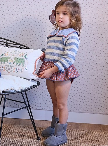 Conjunto tres piezas para niña colección Terracota de La Martinica