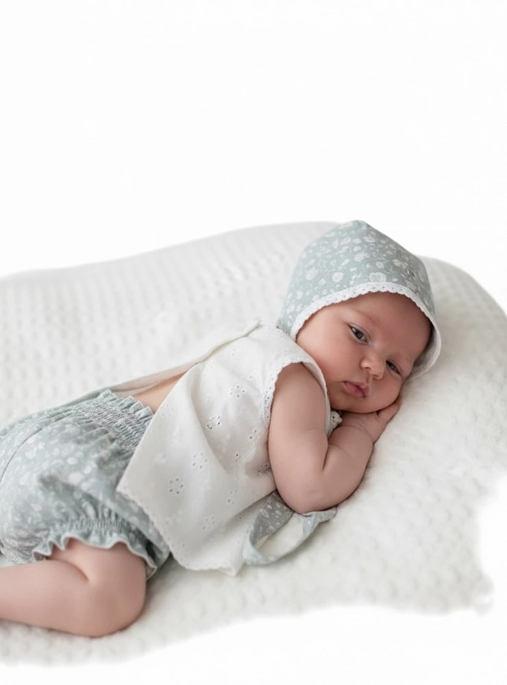 Conjunto tres piezas para niña. Colección Aura