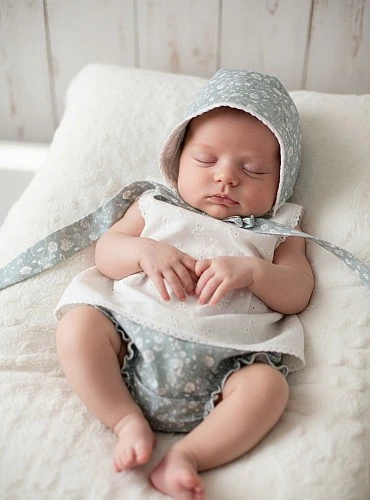 Conjunto tres piezas para niña. Colección Aura