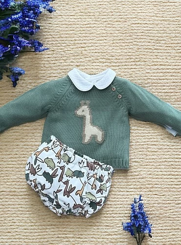 Conjunto tres piezas para niño Colección Jirafa