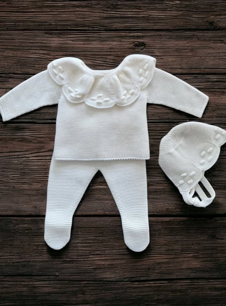 Conjunto tres piezas unisex. Colección nieve